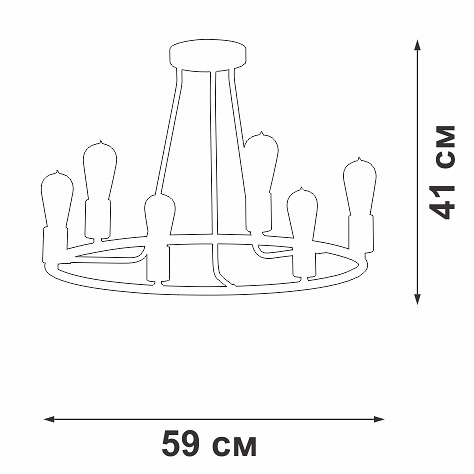 Люстра на штанге Vitaluce V3771 V3771-1/6PL - 1