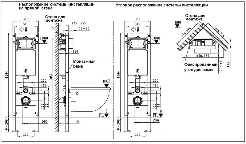 Комплект Weltwasser AMBERG 350 ST + JECKENBACH 004 GL-WT + AMBERG RD-MR CR  10000006536 - 4