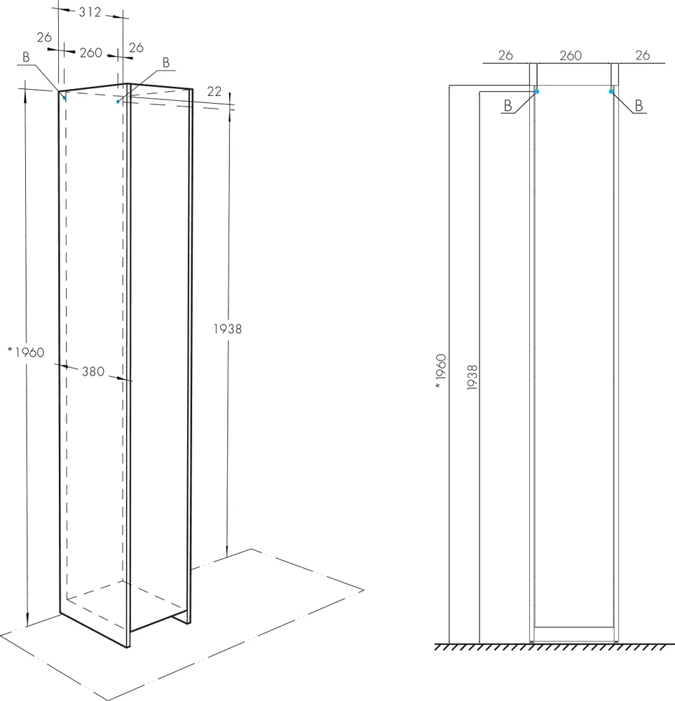 Комплект мебели Aquaton Лондри 60 темное дерево - 10