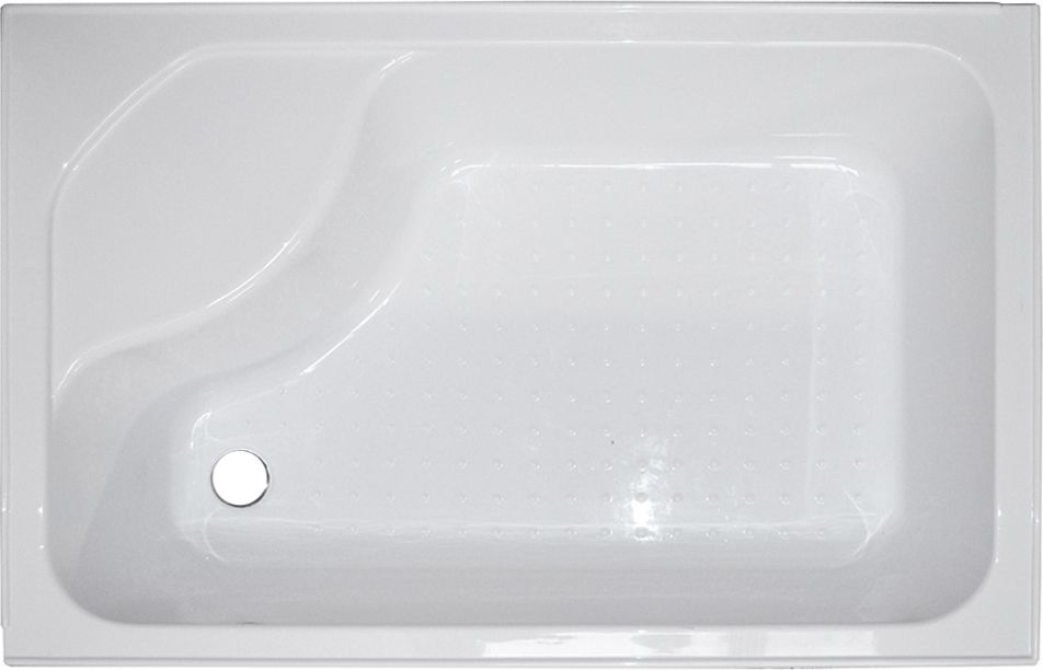 Душевой уголок Royal Bath BP 100х80 L с поддоном профиль белый стекло прозрачное RB 8100BP-T-L - 3