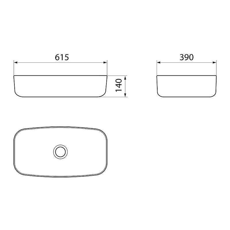 Накладная раковина Point Веста 62 белая PN43702WB - 2