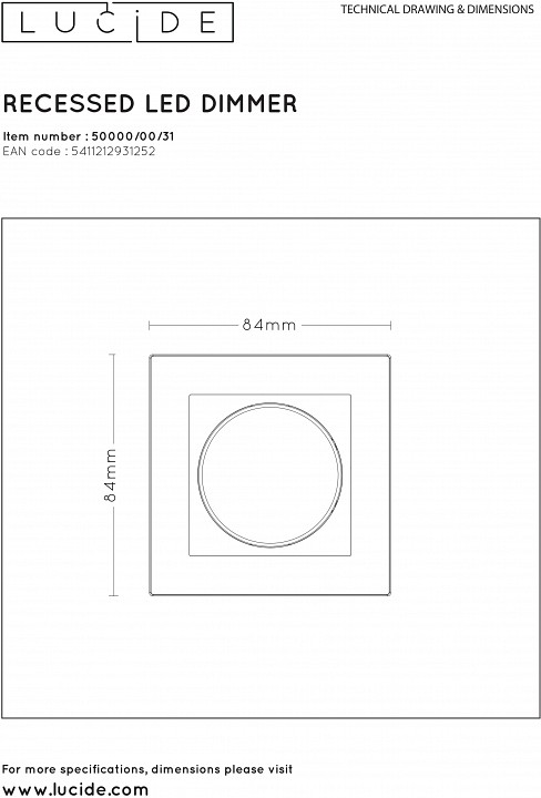 Диммер Lucide 50000/00/31 - 2