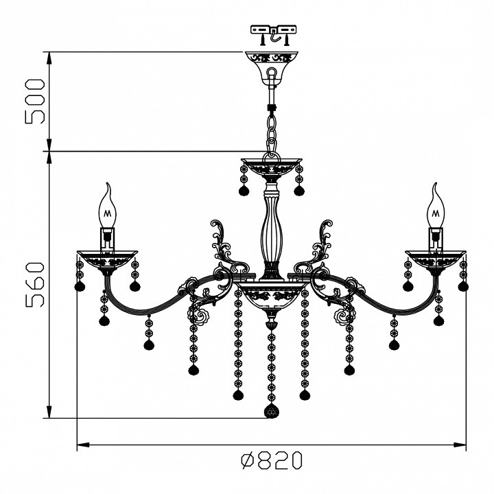 Подвесная люстра Maytoni Bellona ARM386-08-W - 5