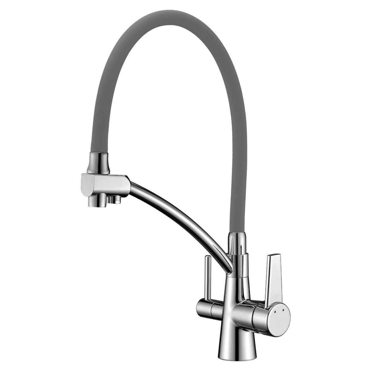Смеситель Lemark Comfort для кухонной мойки LM3071C-Gray - 0