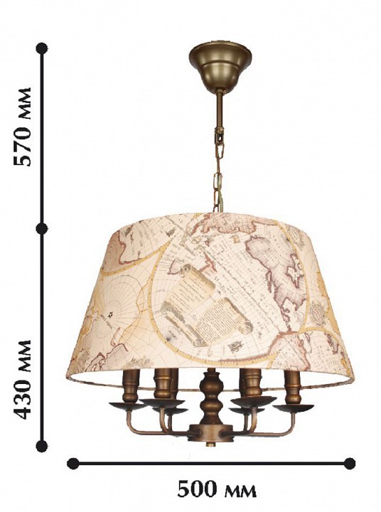 Подвесной светильник Favourite Mappa 1122-6P - 1
