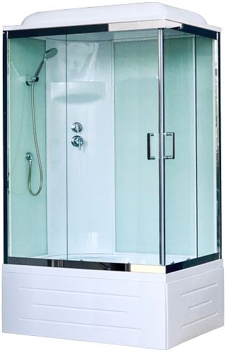 Душевая кабина Royal Bath 120х80 L профиль белый стекло прозрачное RB8120BP6-WT-L - 0