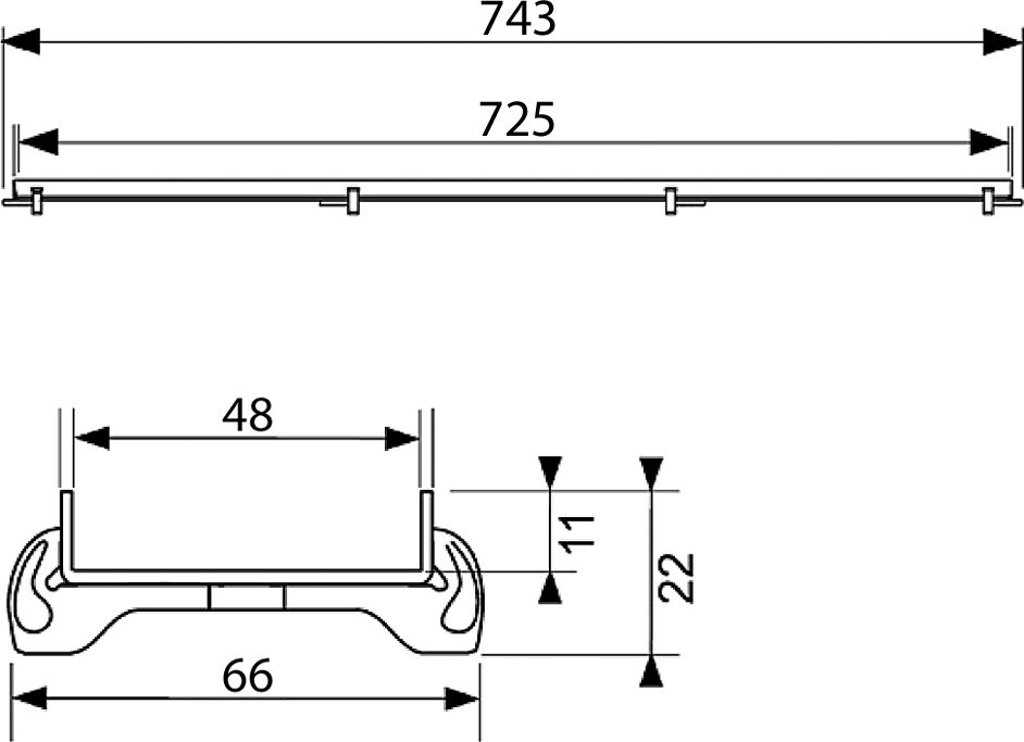 Решетка TECE TECEdrainline Plate 80 см под плитку 600870 - 9