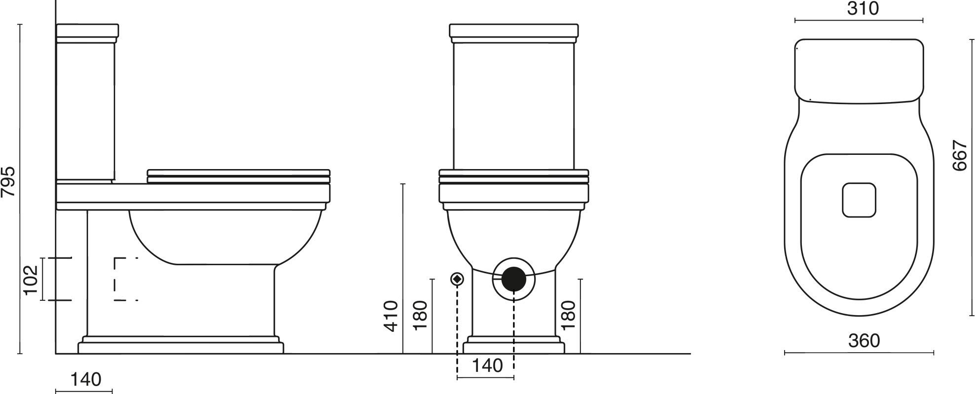 Чаша для напольного унитаза Kerama Marazzi Pompei белый без сиденья PO.wc.01 - 2