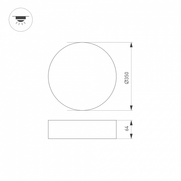 Потолочный светодиодный светильник Arlight SP-Rondo-R350-30W Day4000 034811 - 3