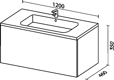 Комплект мебели Sanvit Кубэ-1 120 белый глянец - 4