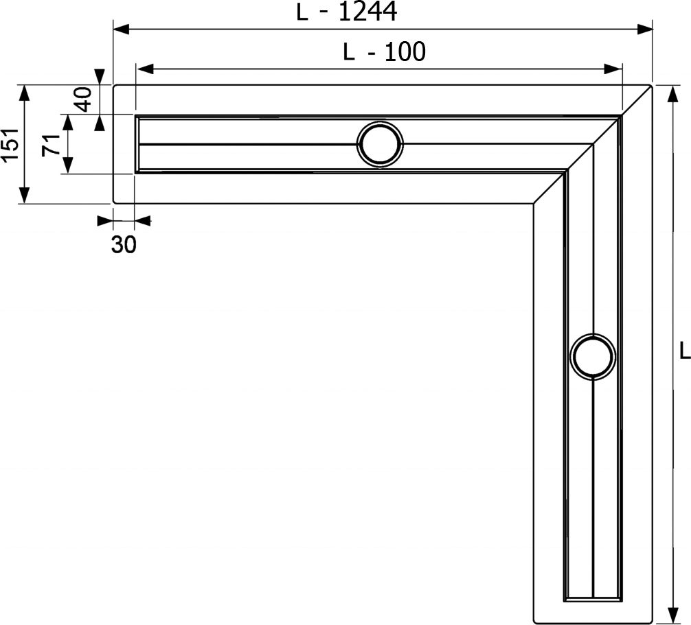 Душевой лоток Tece Drainline 124.4 см  611200 - 1