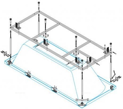 Каркас для акриловой ванны Cezares ECO / MODENA / PLANE  EMP-170-75-MF-R - 1
