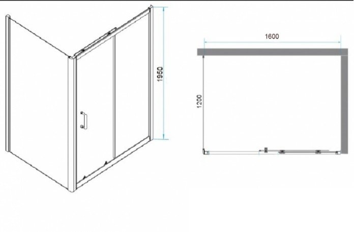 Душевой уголок RGW Passage PA-74 160x120 профиль хром стекло прозрачное 410874162-11 - 2