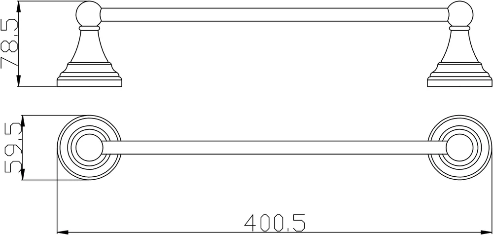 Полотенцедержатель Rav Slezak Morava 40 золото MKA0701/40Z - 1