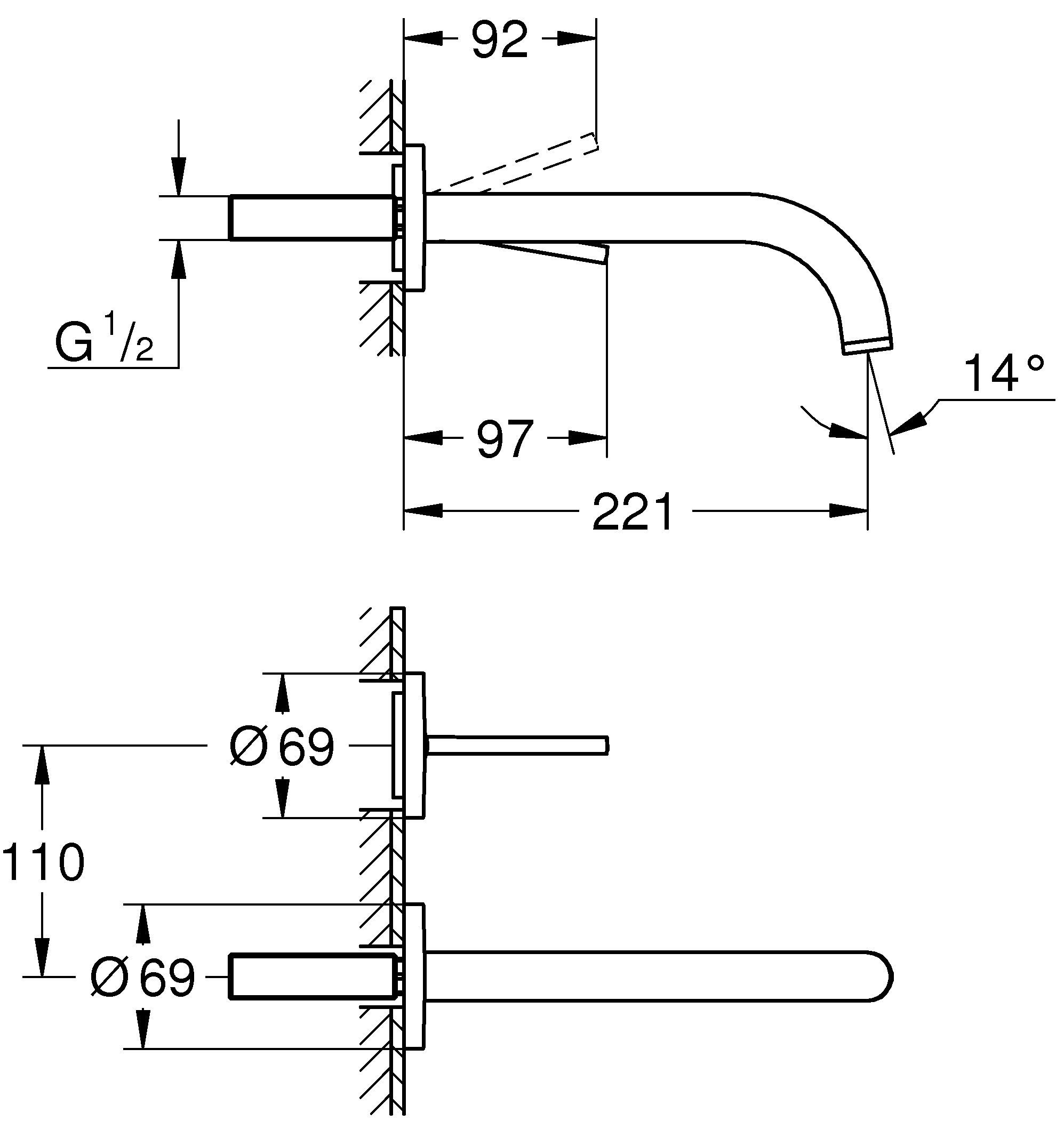 Смеситель Grohe Atrio New Joy 19918003 для раковины - 1