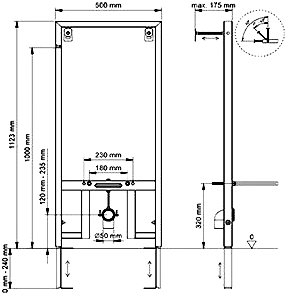 Система инсталляции для биде Berges Wasserhaus Novum 049212 - 1