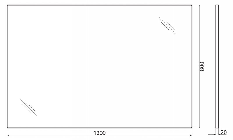 Зеркало BelBagno SPC-AL-1200-800 - 1