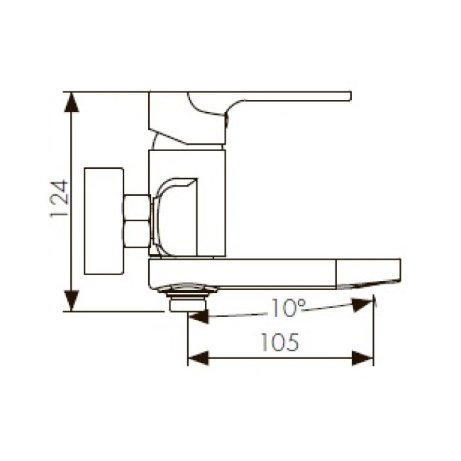 Смеситель для ванны KAISER Linear  59022 - 1