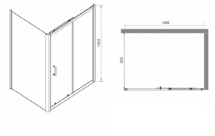 Душевой уголок RGW Passage PA-74-1B 130x90 профиль черный стекло прозрачное 4108741139-14 - 2