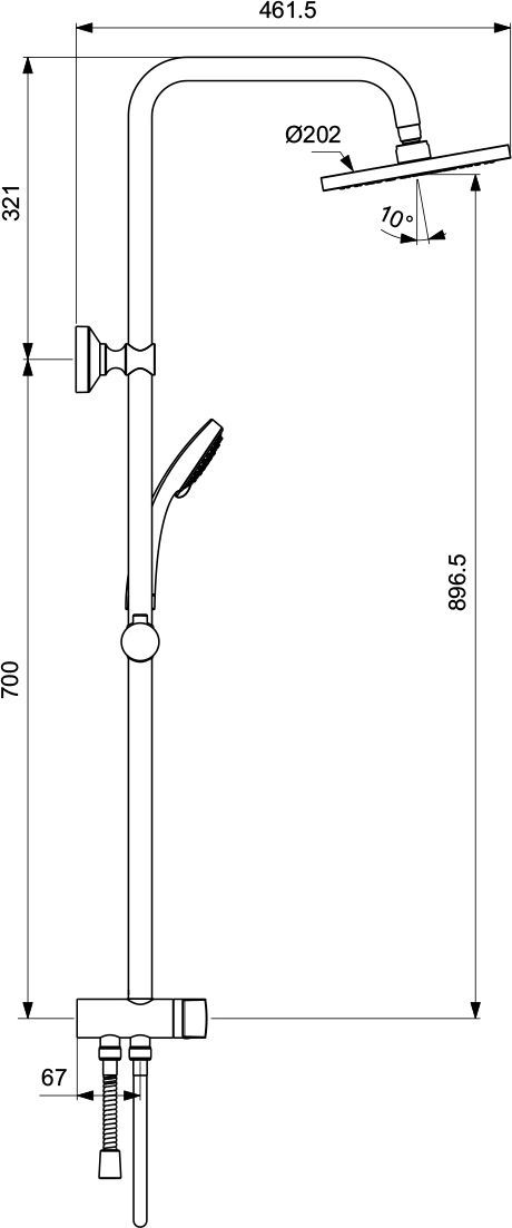 Душевая стойка Vidima Balance  BA274AA - 1