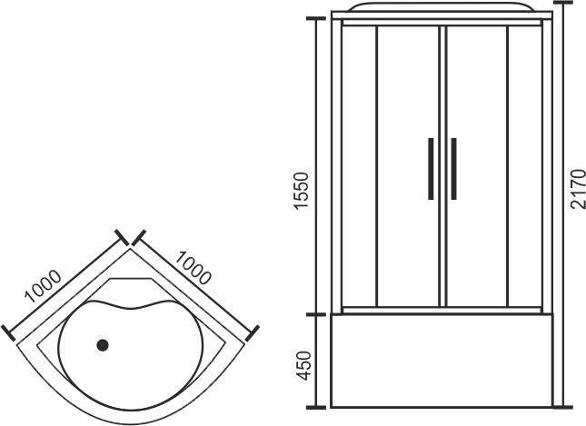 Душевая кабина Royal bath  100x100 см (RB 100BK3-WC) RB100BK3-WC - 8