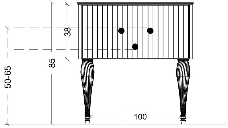 Тумба под раковину Armadi Art Vallessi Avangarde 100 белый - золото 843-100-WG - 4