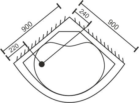 Душевой поддон Royal bath  90 см (RB 90BK) RB90BK - 3