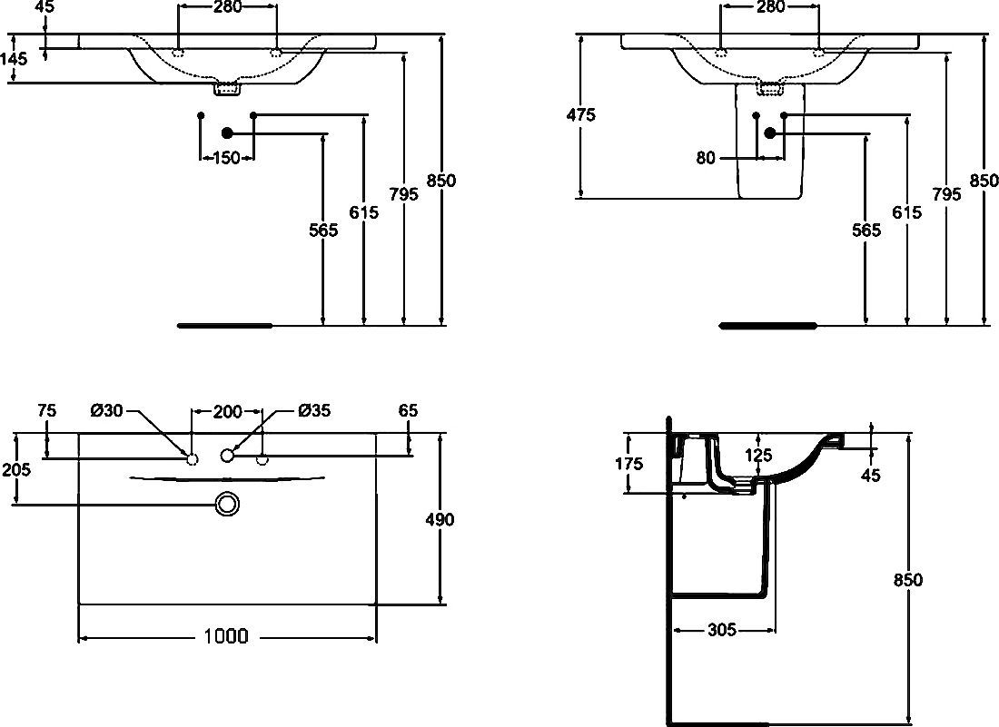 Подвесная раковина Ideal Standard Connect  E812601 - 4