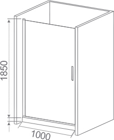 Душевая дверь в нишу Good Door Pandora DR -100-C-CH ПД00064 - 4