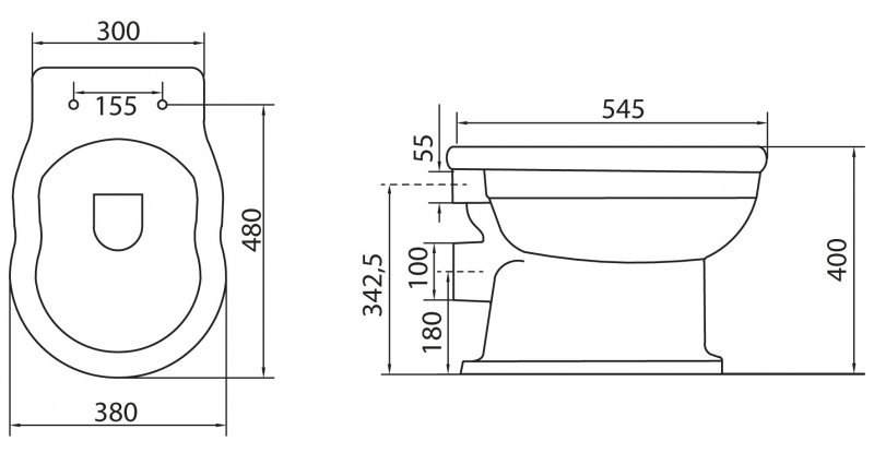 Чаша для унитаза BelBagno Boheme BB115CB - 1