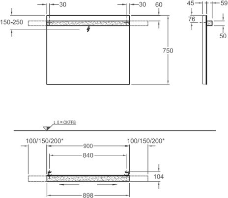 840790000 iCon Зеркало с подсветкой 900x750x40 mm - 2