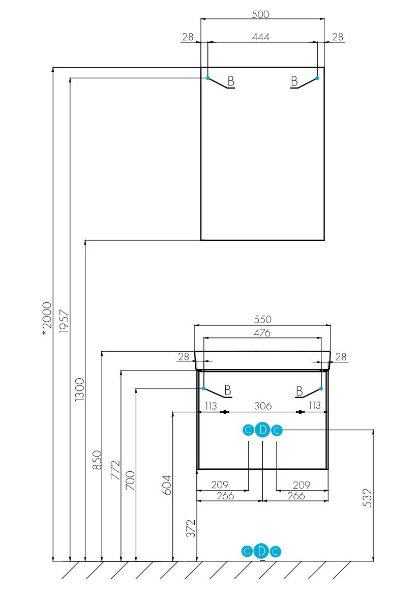 Зеркало-шкаф Aquaton Асти 55 белый 1A263302AX010 - 4