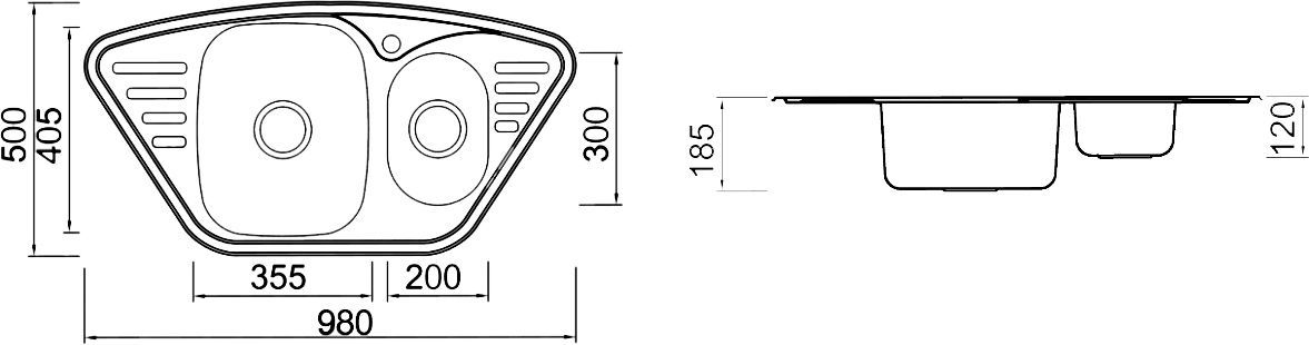 Мойка кухонная Seaman Eco Wien SWT-9850B SWT-9850B.A - 1