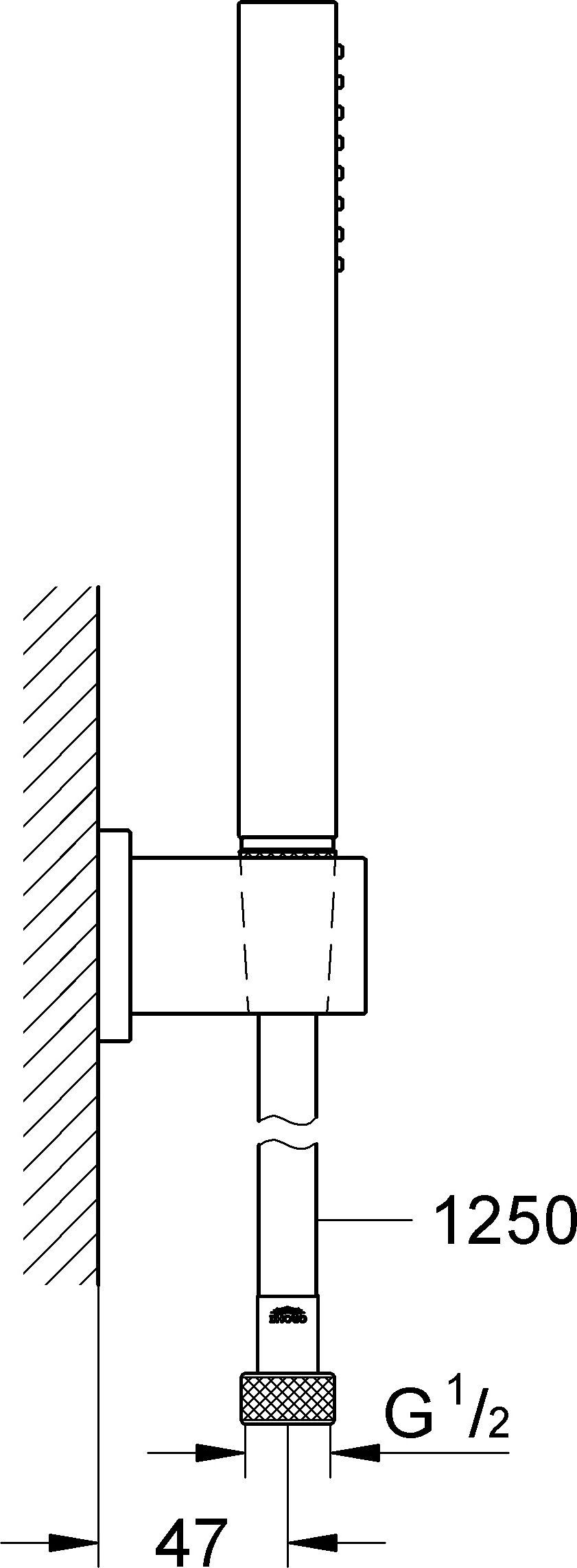 Душевой гарнитур Grohe Euphoria Cube Stick 27702000 - 5