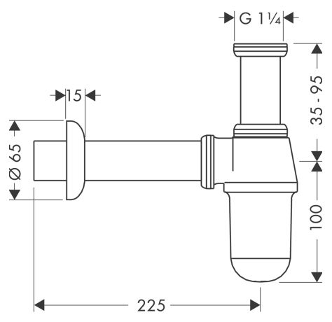 Сифон для раковины Hansgrohe 52053000 - 2