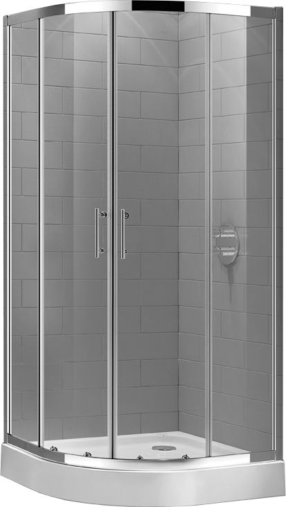 Душевой уголок Cezares ECO-O-R-2-80-C-Cr стекло прозрачное - 2