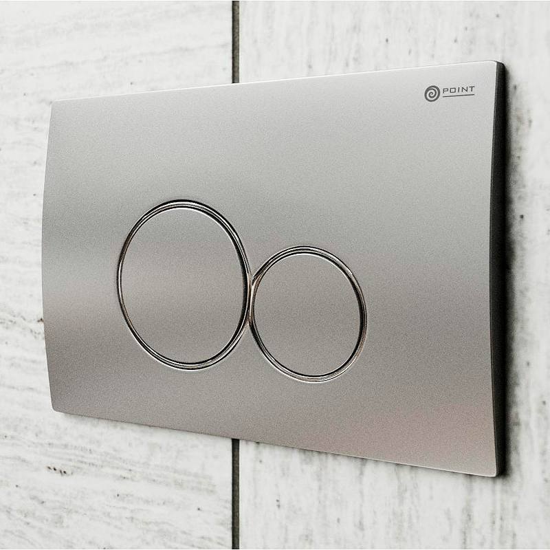 Кнопка смыва Point Виктория хром матовый PN44061SC - 1