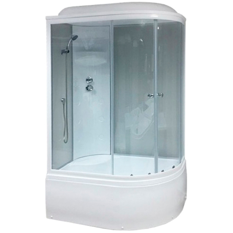 Душевая кабина Royal Bath BK 120x80 L профиль белый стекло прозрачное  RB8120BK4-MT-L - 0