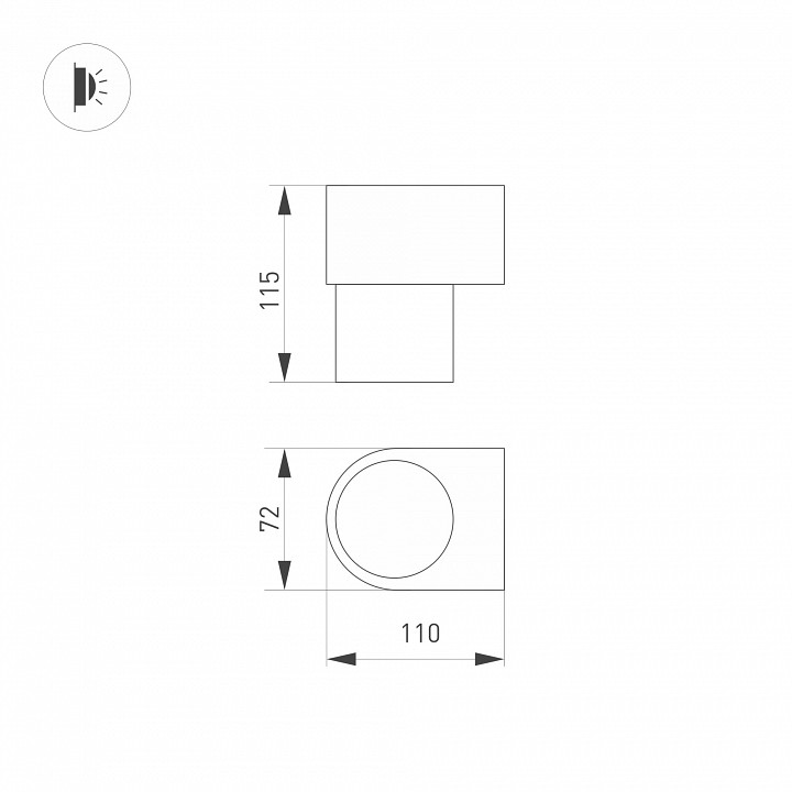 Настенный светодиодный светильник Arlight Sp-Spicy-Wall-S115x72-6W Day4000 033582 - 3