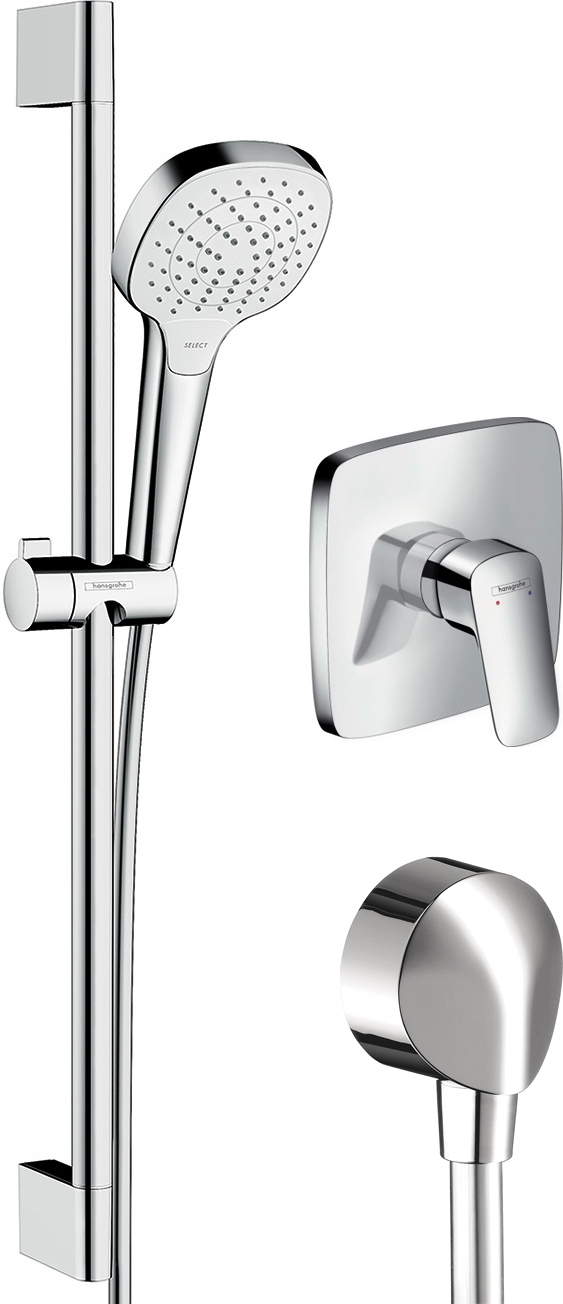 Душевой комплект Hansgrohe Logis 71605000 смеситель + душевой гарнитур + шланговое подключение - 0