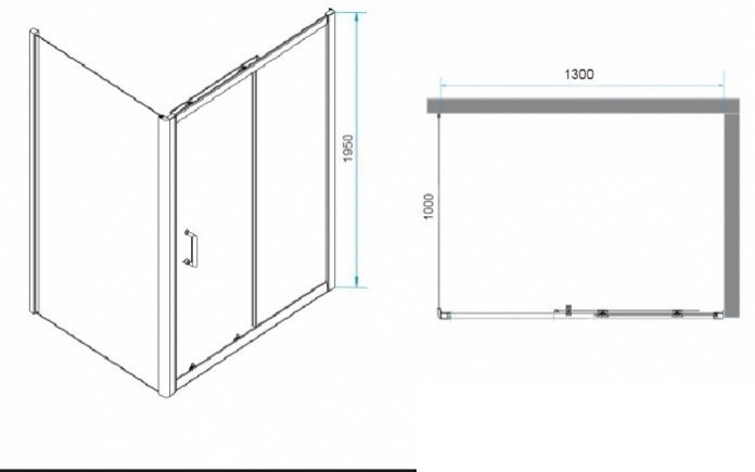 Душевой уголок RGW Passage PA-74 130x100 профиль хром стекло прозрачное 410874130-11 - 2