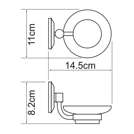 Мыльница WasserKraft Rhein хром - прозрачный K-6229O - 2