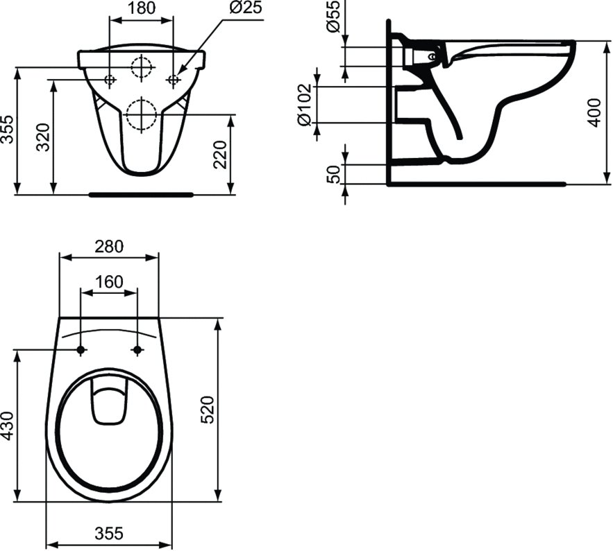 W660101 ПРОМО инсталляция с подвесным унитазом EUROVIT (K881201+E233267) - 1