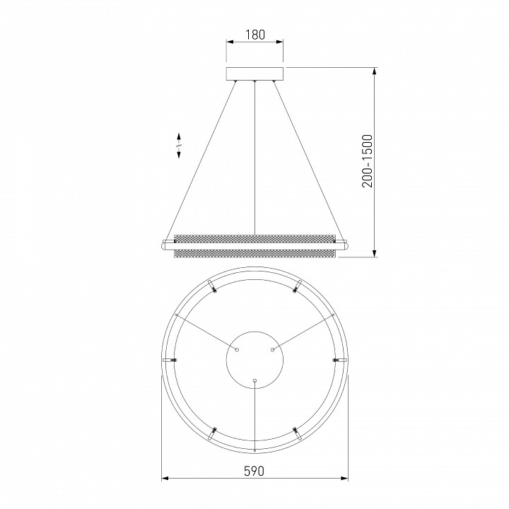 Подвесной светильник Eurosvet Imperio 90241/1 белый/ серебро Smart - 3