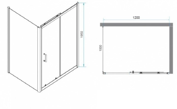 Душевой уголок RGW Passage PA-74-1 120х100 профиль хром стекло прозрачное 4108741120-11 - 2