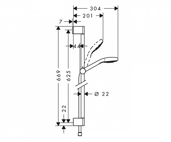 Душевой гарнитур Hansgrohe   26564400 - 1