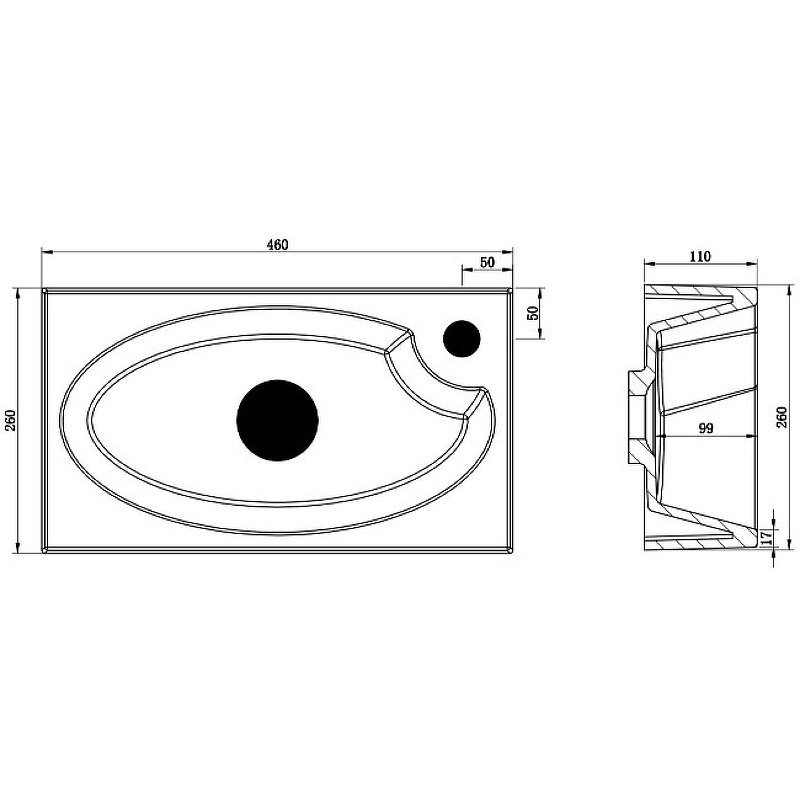 Раковина мебельная BelBagno 46 белый BB-460-PM-LVB - 2