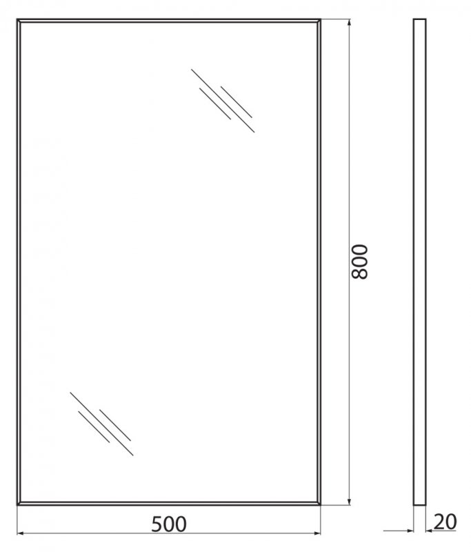 Зеркало BelBagno SPC-AL-500-800 - 1