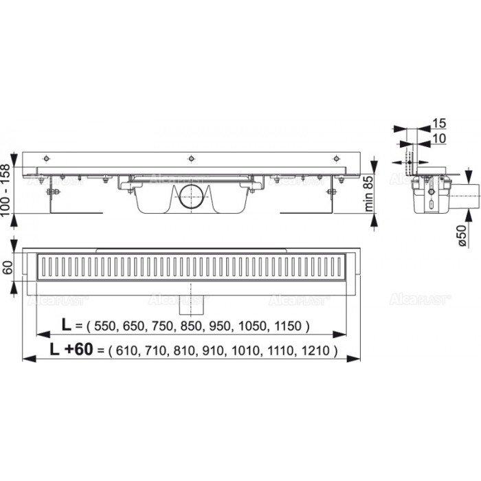 Душевой лоток AlcaPlast   APZ4-750 - 1