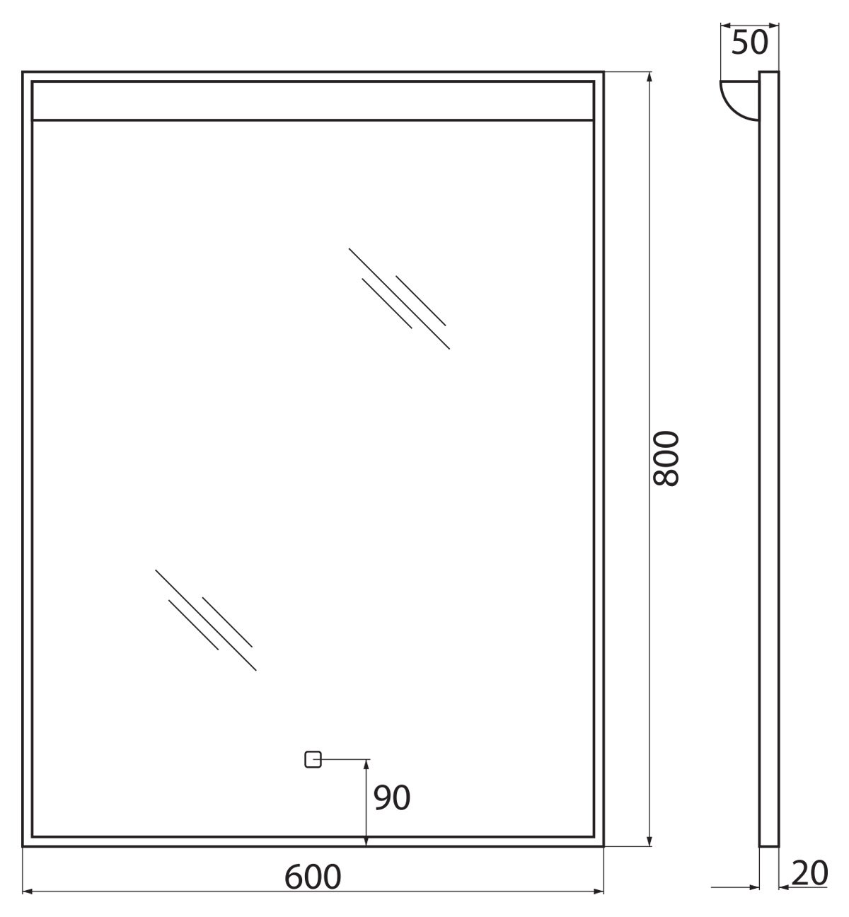 Комплект мебели BelBagno Kraft 60 светлое дерево - 13